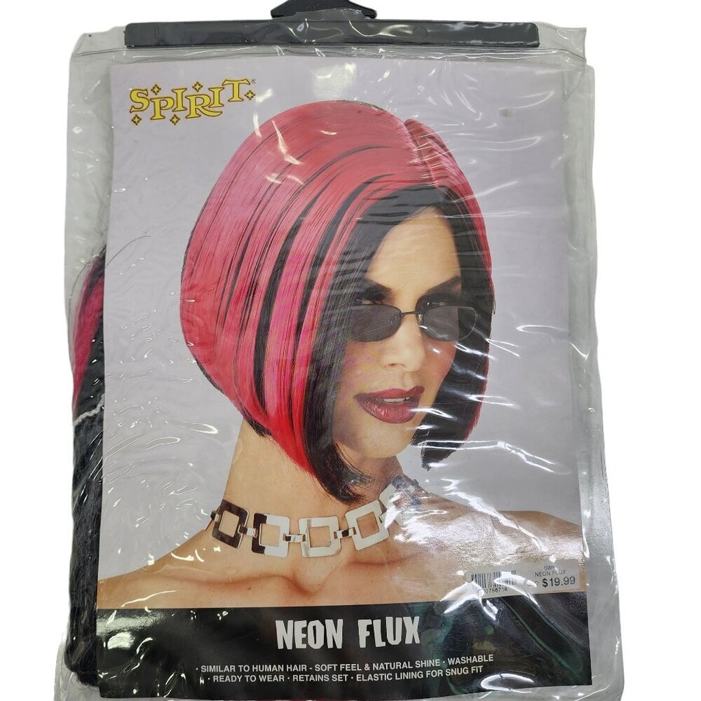 Spirit Halloween Neon Flux‎ Wig NEW